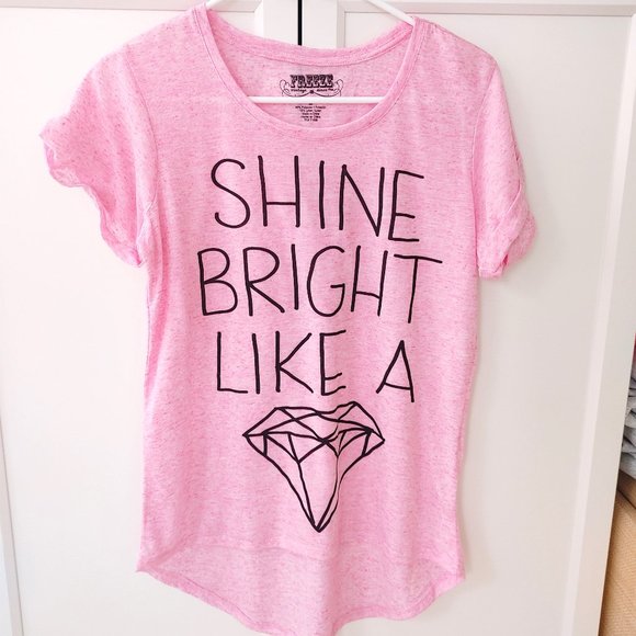 Freeze Tops - Pink Shine Bright Like a Diamond T-Shirt - Size Medium